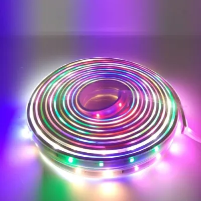 LAMPU LED STRIP SELANG MERAH PUTIH 3528 2835 220V + ADAPTOR 10M