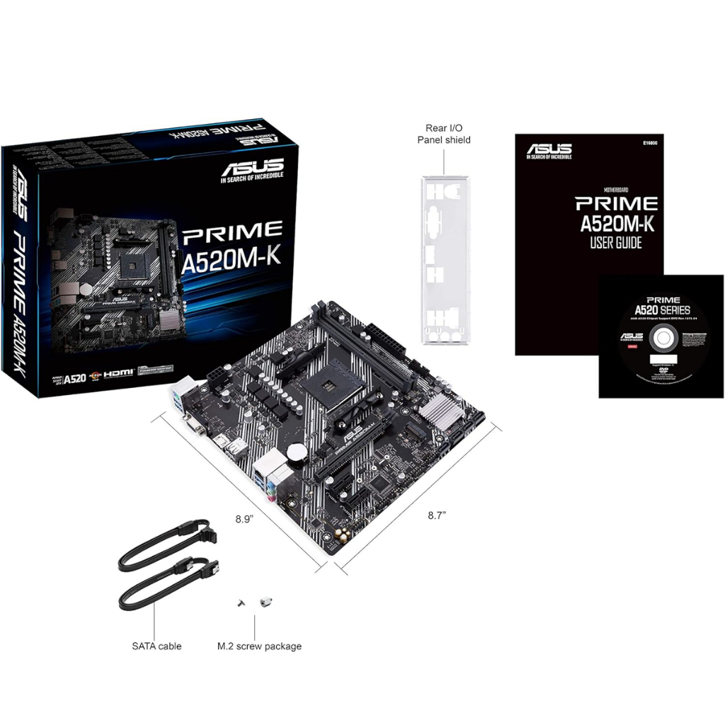 ASUS PRIME A520M-K Micro-ATX Motherboard DDR4 Socket AM4 Motherboard For AMD Ryzen Processor
