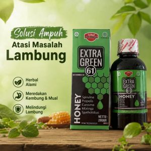 Extra Green 61 280 gram Ath-Thoifah Original - Madu herbal Maag Gerd Lambung Kronis dan Pencernaan