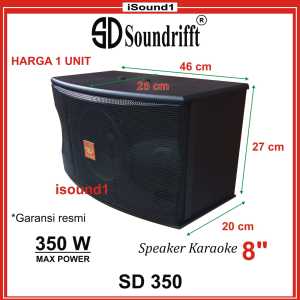 SPEAKER KARAOKE SOUNDRIFFT SD 350 8 INCH 350 WATT 1 UNIT SPEAKERSYSTEM