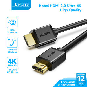 Jasoz Kabel HDMI 2.0 Male to Male 4K 60Hz With Audio For PC Projector