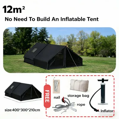 Air Inflatable Tent Outdoor Camping Portable Waterproof Cabin Thickened Family Large Area Tent Magic_Pocket