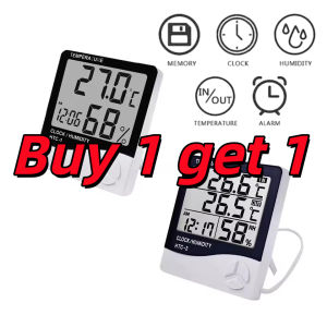 【Buy 1 get 1 】Electronic Thermometer Hygrometer Home High Precision Baby Room Room Temperature With Probe Cable