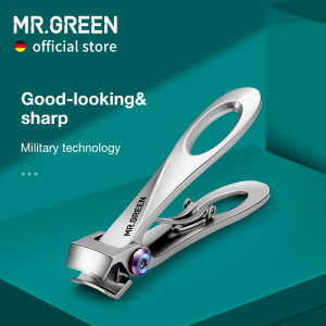 MR.GREEN Nail Clippers Wide Jaw Opening Stainless Steel Fingernail Clipper Thick Hard Toenail Cutter Manicure Scissors tools