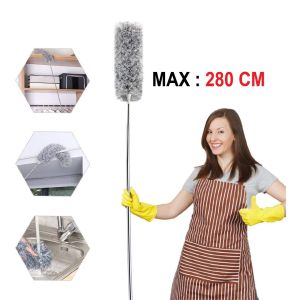 Premium 280cm Microfiber Duster Bulu Ayam Bendable Extendable Expandable Long Scratch-Resistant
