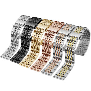 Aotelayer สายนาฬิกาทรงแบนสายสแตนเลสสตีลแท้ทึบหัวแบนพร้อมเครื่องมือ12มม. 14มม. 17มม. 18มม. 19มม. 20มม. 21มม. 22มม. 24มม.