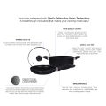 Chef's Gallery Ilag Non Stick Cookware Set 3pcs 24cm Frying Pan, 24cm Casserole & 24cm Glass Lid (Not Induction Ready). 