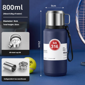 Water bottle 1500ml all-steel large-capacity thermos bottle 316 stainless steel 24-hour insulation thermos bottle（水瓶/保温瓶）