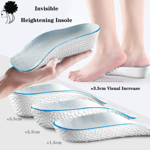 【small chrysanthemum】1.5cm 2.5cm 3.5cm Three Kinds Highth Arch Support Inner Heightening Insole Artifact Male And Female Invisible Soft Bottom Breathable Sports Shock Absorption Not Tired Feet Half Pad