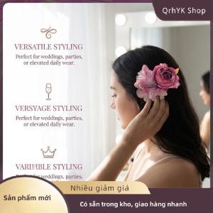 Hàng có sẵn✨ Hoa Tóc Clip Hoa Hồng Màu Hồng Nhẹ Nhàng Cổ Tích Kẹp Tóc Thiết Kế Thanh Lịch Cho Đám Cưới Bên Sử Dụng Hàng Ngày