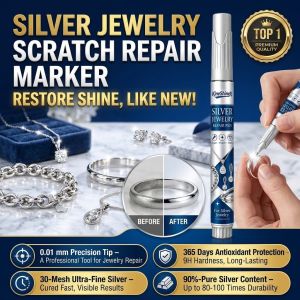 Jewelry Repair Pen for Silver Polishing Care Helps Improve Dull Surface Appearance Scratch Marks and Tarnish for Rings Bracelets Necklaces and Accessories