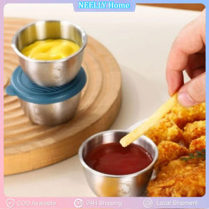 1PC 304 Stainless Steel Seasoning Box Leak-proof Sauce Container with Lid Sealed Salad Dressing Cup