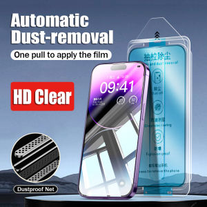 【Auto Dust-Elimination】 CrashStar Full Screen Protector Tempered Glass With Auto Alignment Install Box For iPhone 17 16 15 14 13 12 11 Pro Max 17 Air 16e X Xs Max XR 8 7 Plus + SE 2020 Privacy HD Clear Dust Proof Easy Install Protective Film