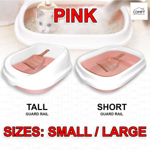 Cat Litter Box with Scoop Kitten Box Cat Toilet Deodorization Leakage Prevention Pet CR