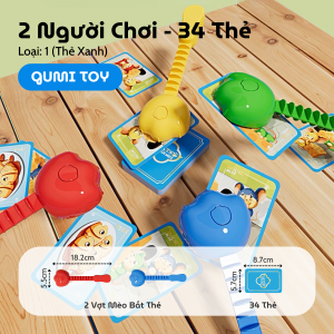 Trò chơi mèo bắt chuột đập chuột rút thẻ tương tác luyện phản xạ cho bé