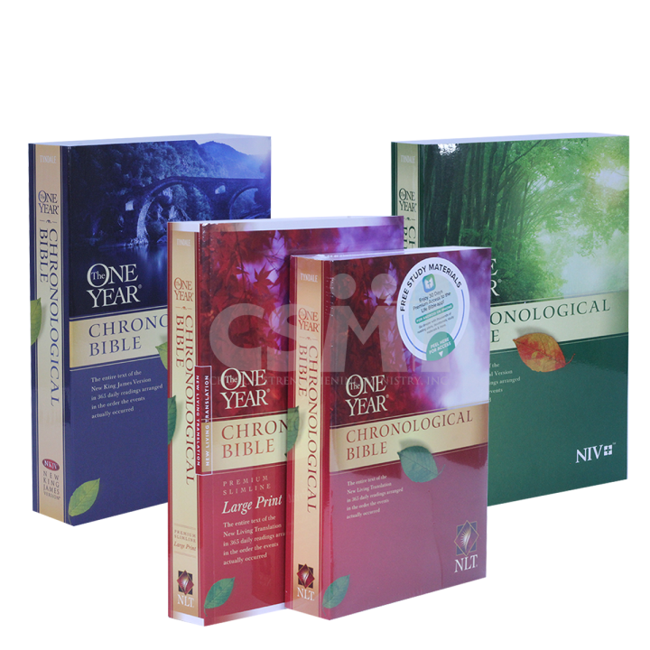 The One Year Chronological Bible (NLT, NIV, NKJV Standard Size Soft Cover & Premium Slimline Large Print)