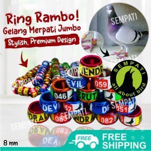 SEMPATI Ring Rambo Merpati Aksesoris Ring Burung Merpati Pos Balap Kolong Dara Perkutut Ring Cincin Gelang Kaki Tanda Burung Merpati