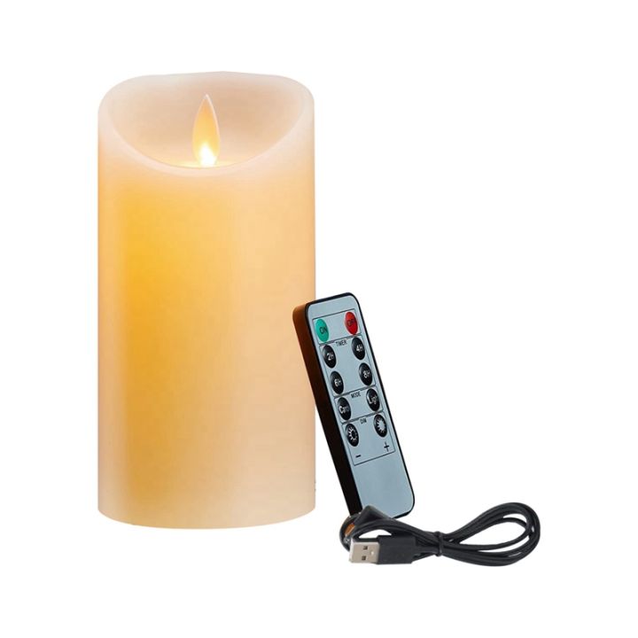 LED Candles, Flickering Flameless Candles, Rechargeable Candle, Real ...