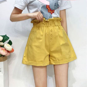 กางเกงทรงสวยมีสไตล์ผ้าดีใส่สบาย  สินค้าพร้อมส่ง เป็นขาสั้นแฟชั่นหญิง  เอวสม็อค แต่งเบิ้ลปลายขากางเกงรุ่น306#