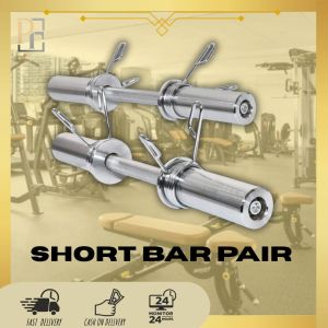 2-Inch Olympic Short Bar Dumbbell Handle Barbell Rod Gym Fitness Weightlifting- Prime Form Living