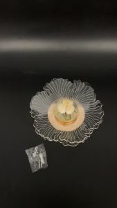 12W Tri-color LED Acrylic Wall Lamp Flower Shaped indoor Aisle Ceiling Lamp Luxury Creative Balcony Bedroom Ceiling Lights Corridor Entry Porch Background Lighting