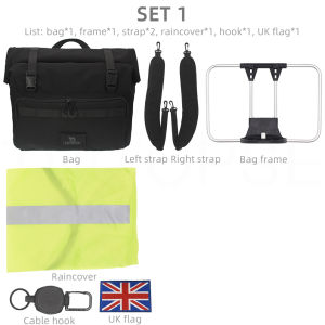 TWTOPSE Bicycle Backpack Union Jack Roll Top Bag For Brompton Folding Bike 27.5L Large Laptop Tool Bottle Bags With Raincover Strap 3SIXTY PIKES