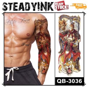 [𝚂𝚝𝚎𝚊𝚍𝚢𝙸𝙽𝙺] Full Sleeve Temporary Tattoo Sticker | Wukong Monkey King | Body Art Tatu Makeup | For Event Festival Party |