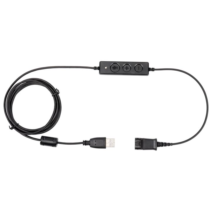 QD to USB Adapter Headset Quick Disconnect to USB Cable with Volume and Mute Switch for Call