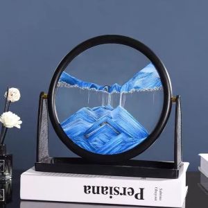 ＜109＞  Đồ Trang Trí Tranh Cát Lún Sáng Tạo Đồng Hồ Cát Thủy Tinh Tủ Tivi Phòng Khách Tủ  Đồ Trang Trí Nhà Cửa Quà Sinh Nhật Cho Bé Gái