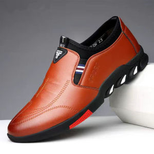 Mens Shoes Autumn/winter 2026 New Leather Shoes Mens Casual Shoes One-step Soft Leather Soft-soled Driving Shoes
