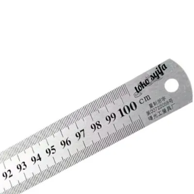 penggaris besi 100cm tebal - penggaris pola besi tebal stainless steel 1 meter -penggaris 100 cm multifungsi - jidar - penggaris pola - penggaris pola baju - penggaris murah - ala alat jahit - kebutuhan menjahit - alat jahit - toko syifa alat jahit