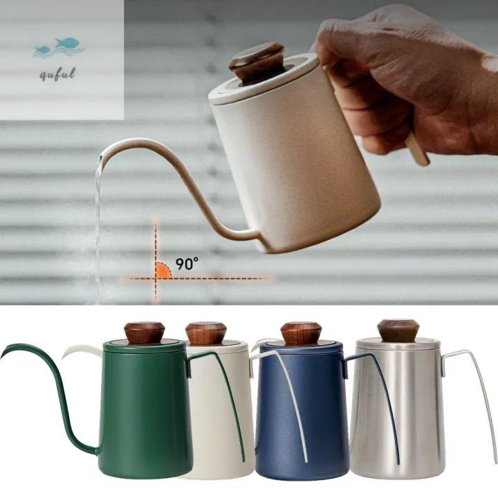 QUFUL Thép không gỉ 304 Bình cà phê cổ ngỗng Dung tích 300ml Vòi nhỏ ...