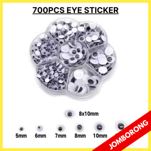 (700PCS) EYE STICKER Plastic Wiggle Googly Eyes Self-Adhesive for DIY Dolls Kids Crafts Scrapbooking Hand Decor Supplies