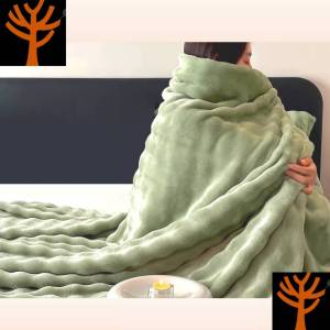 Thickened Plush Nap Blanket Faux Rabbit Fur Luxury Home Throw Blanket Single/Queen/King