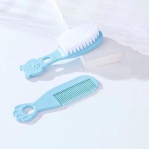 HNTOB Baby Hair Brush Comb Set Easy To Hold and Soft-Bristle Brush 2pcs per set newborn babys premium and regular