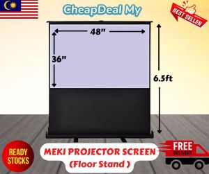 MEKI ez Floor Stand projector Screen all size/ projector screen school office event hall shop cafe