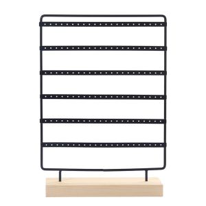 RGFV Large Capacity Jewelry Display Stand DIY 6-Tiered Ear Stud Rack Earring Organizer Save Space Metal Earring Holder For Home Retail Use