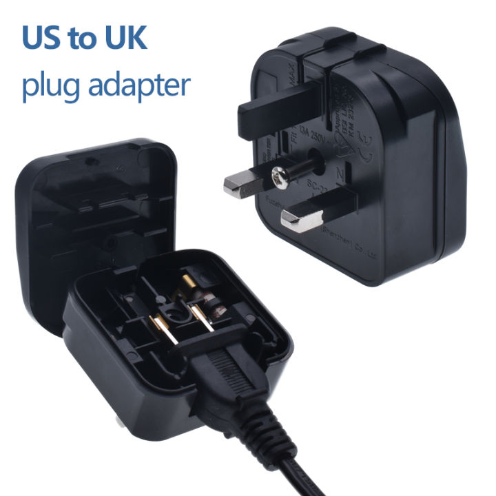 Parallel Pin Plug US/Janpan/China 2 Flat Parallel Pin Plug to UK 3Pin Power Embedded ...