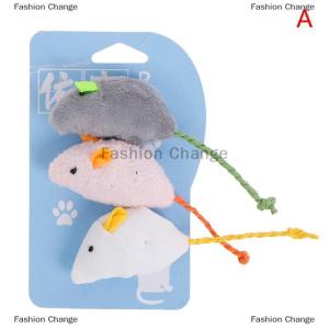 [COD] Fashion Change Cat toy imitation Plush mouse 3 pack containing cat mint to amuse cat