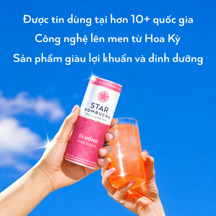 Thùng 12 lon trà lên men STAR KOMBUCHA Xoài Kiwi / Mellow Mango (250ml ...