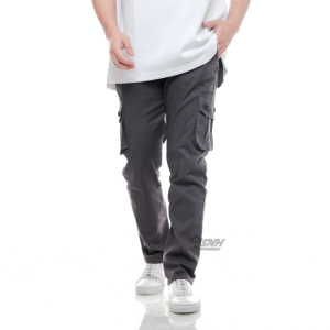 Asnh Celana Lapangan Cargo Panjang Pria High Quality Outdoor Premium Abu Muda
