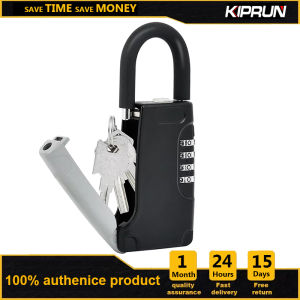 KIPRUN Key Lock Box Metal Weatherproof Wall Mount Key Safe Box 4 Digit Combination Key Storage Lock Box Hold 5 Keys for Indoor and Outdoor