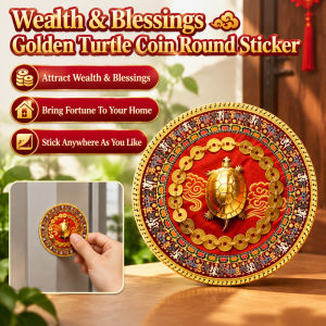 Feng Shui Turtle Coin Sticker Prosperity Wealth Home Decor