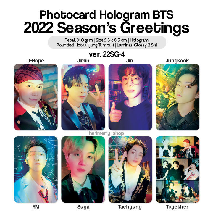 Photocard Hologram BTS 2022 Season's Greetings - Photo card