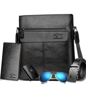 【Fast ship】Mens Shoulder body Bag Large Capacity Casual Travel Bag Body Bag Shoulder Bag Five-piece Large-capacity One-shoulder Messenger Bag 五件套大容量单肩斜挎包