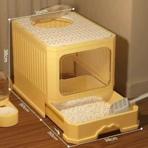 Fully Enclosed Cat Litter Extra Large Foldable Odor-Proof Drawer-Type Cat Toilet Splash-Proof Cat Supplies Hot