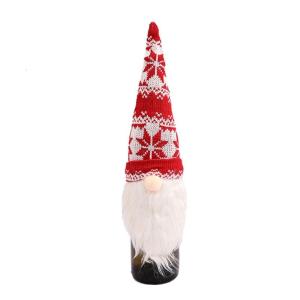Christmas Bottle Hat Decoration User Fabric Santa Design For Festival Parties Family Activities And Tabletop Display