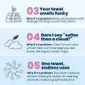 Khăn mặt sinh học tự phân hủy đầu tiên trên thế giới CLEAN SKIN CLUB Uncommon Skincare Creations dùng một lần, siêu mềm, siêu sạch 50 miếng của Mỹ. 