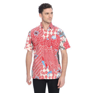 Agrapana Baju Kemeja Batik Pria Dewasa Mewah 2023 Lengan Pendek Terbaru Pekalongan Premium Sadi