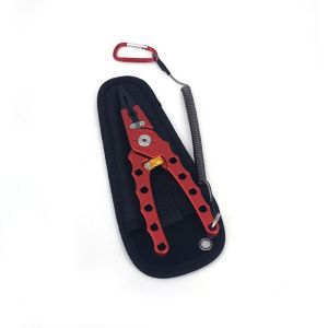 MUSASI 7.3 Inch Lure Pliers Aluminum Alloy with Lock Sea Fishing Fish Controller High Quality Side Cutters Top Ring Control Pliers